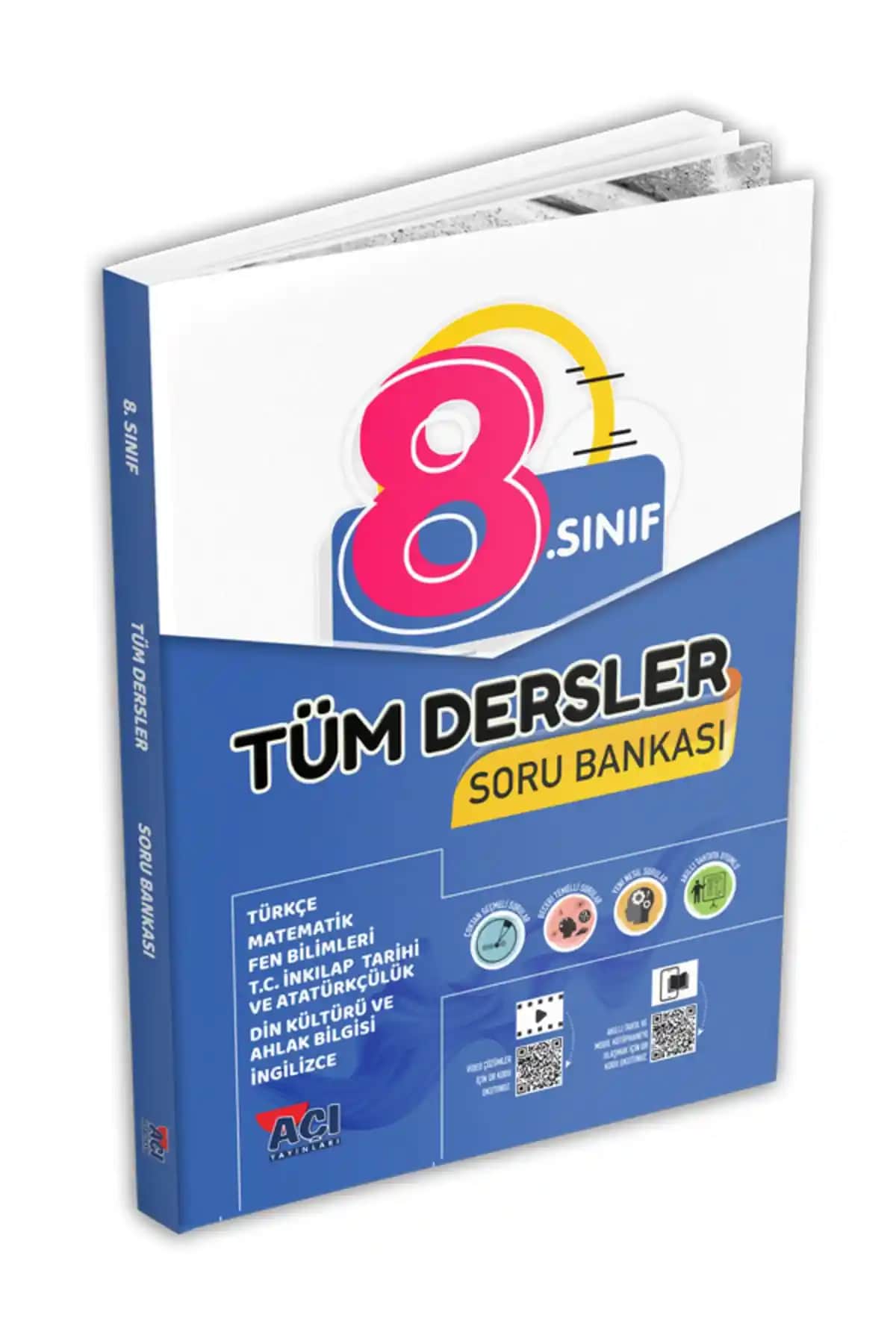 Açı Yayınları 8. Sınıf LGS Tüm Dersler Soru Bankası Kapsamlı Öğrenci Kaynağı