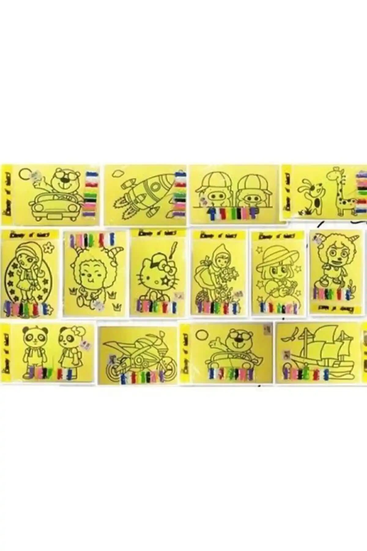 Çarşı Kum Boyama 20li Seti ile Çocukların Yaratıcılığı ve Motor Becerileri Gelişir