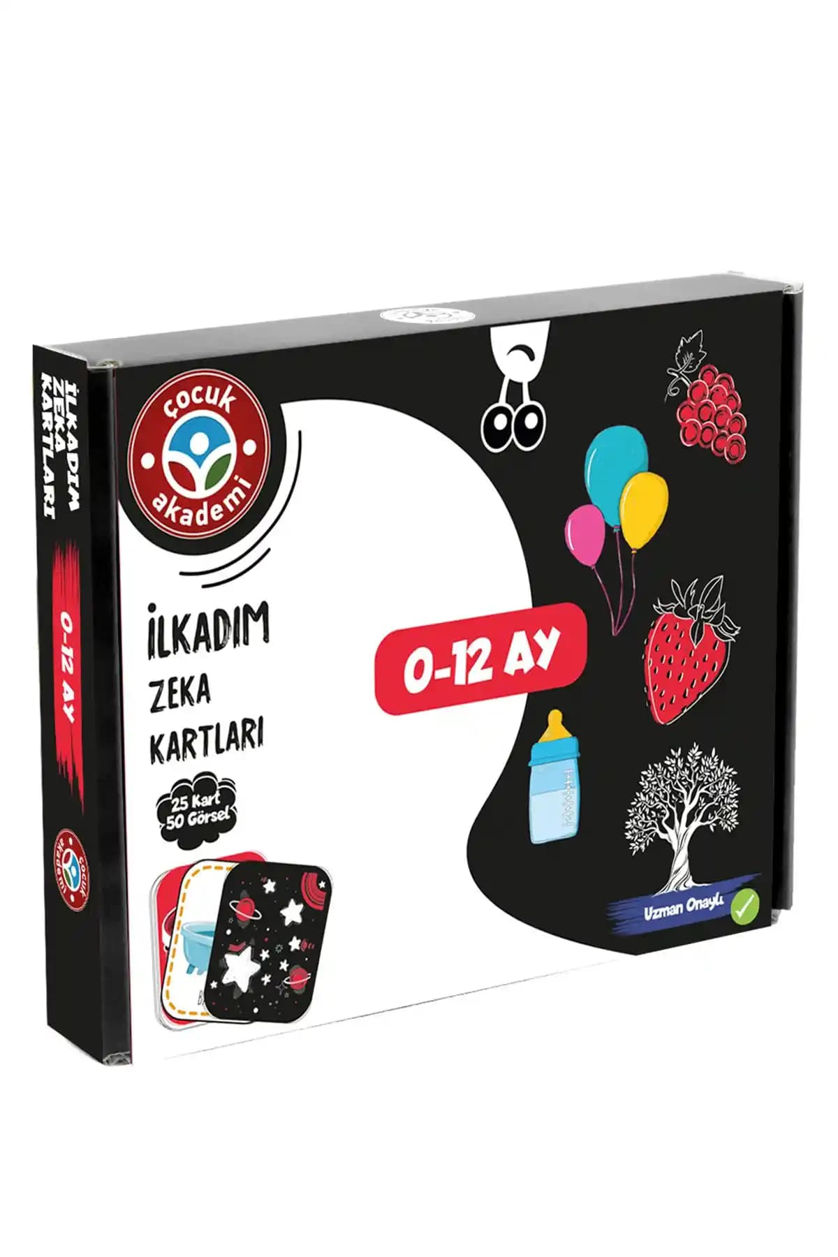 Çocuk Akademi İlk Adım Zeka Kartı 0-12 Ay Bebeklerin Gelişimini Destekleyen Eğitim Aracı