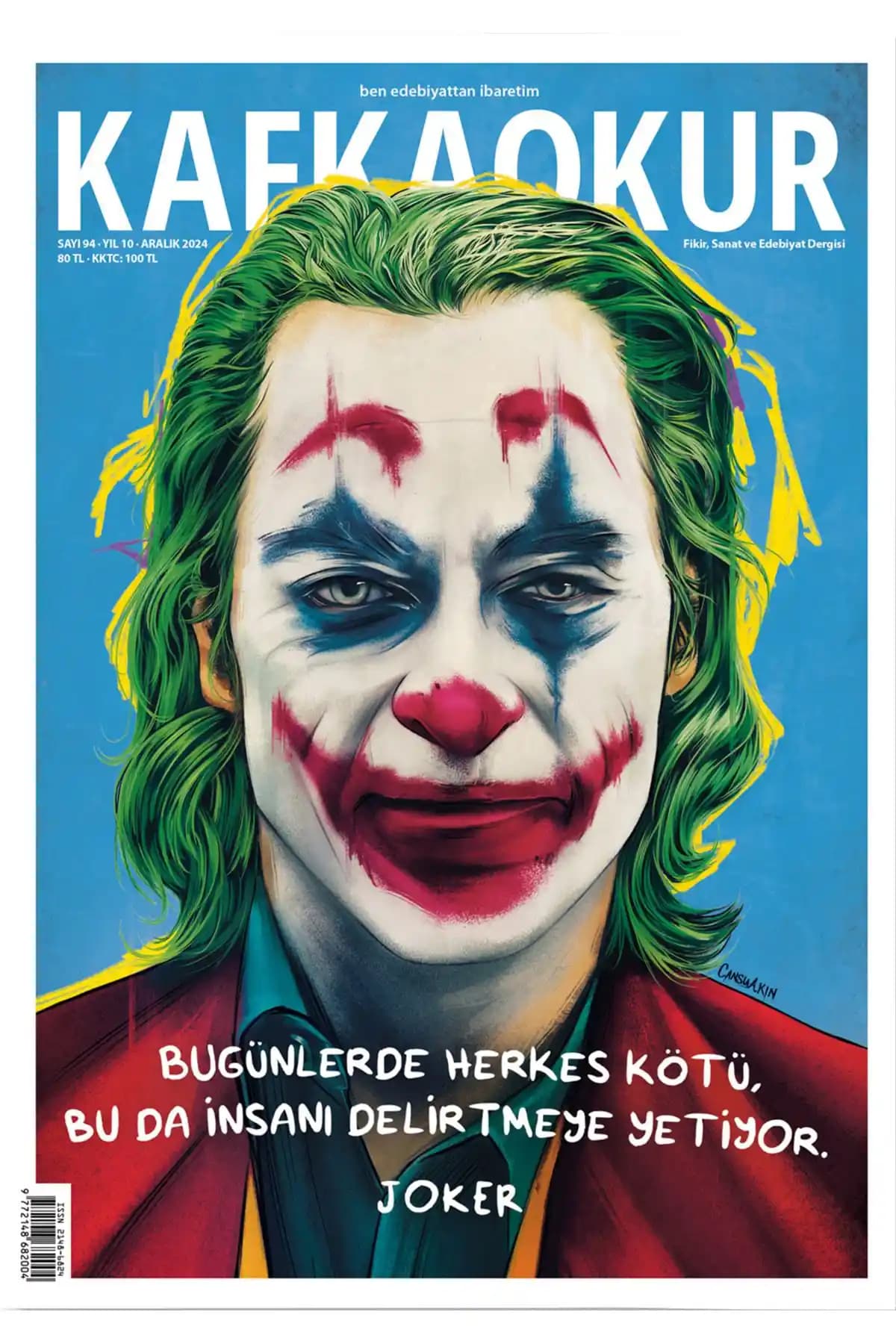 KafkaOkur Dergisi Sayı 94 Joker Temalı Türkçe Çizgi Roman Dergisi Detaylı Analiz ve Tanıtım