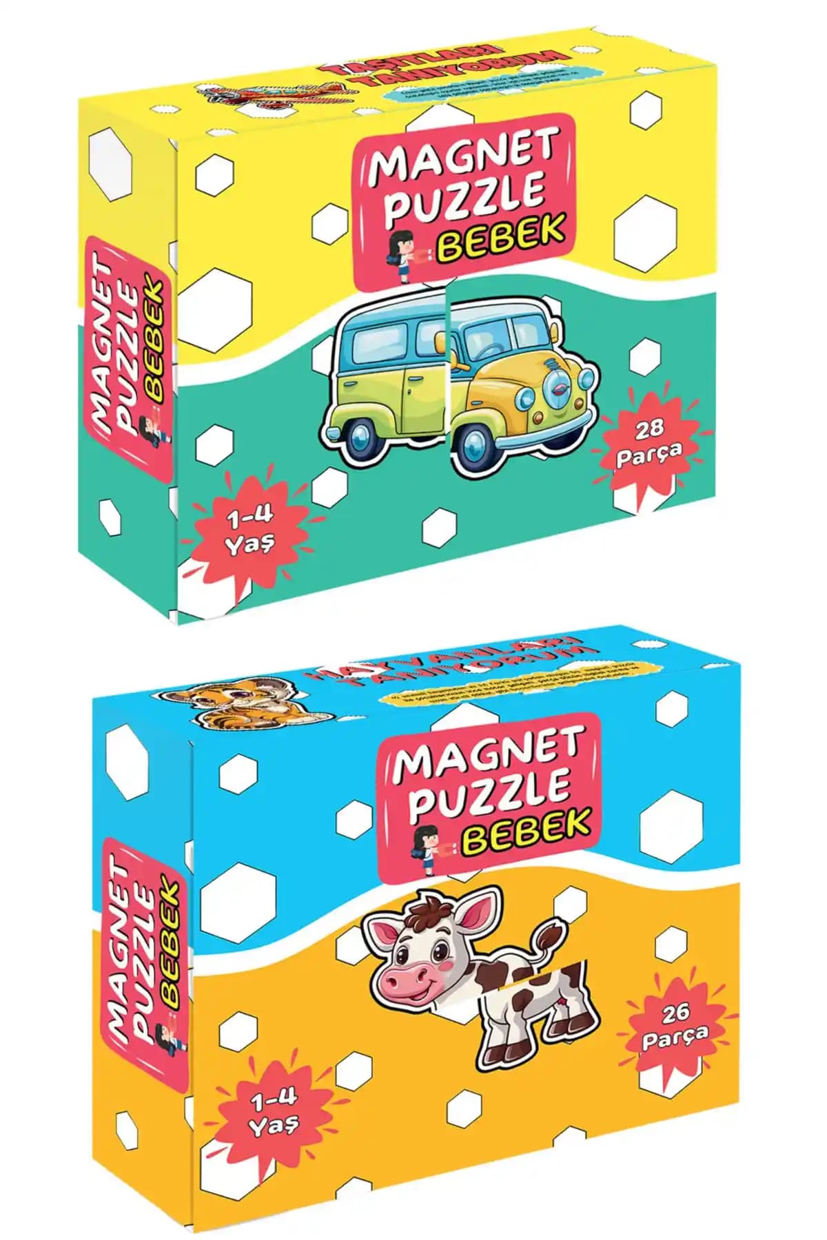 Minkino 2'li Magnet Puzzle Setleri Çocukların Gelişimine Katkı Sağlayan Eğitici Oyuncaklar