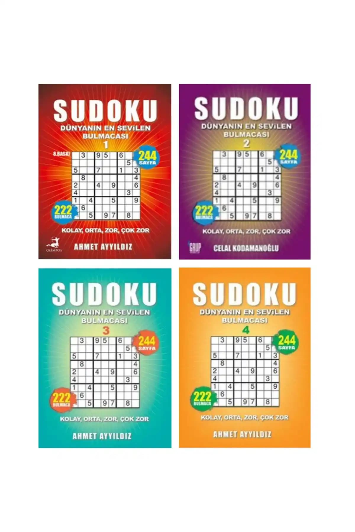 Olimpos Yayınları Sudoku 4'lü Seti: Farklı Seviyelerde Zeka ve Eğlence Kaynağı