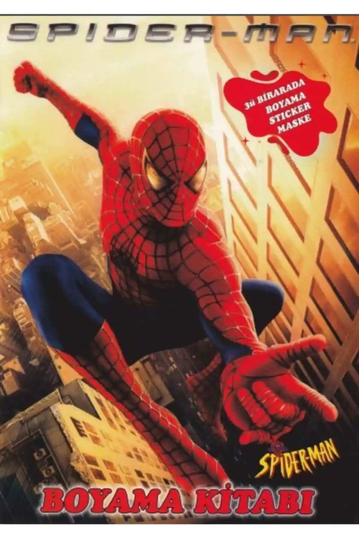 Spiderman Temalı 3'ü Bir Arada Aktivite Kitabı Çocuklar İçin Eğlenceli ve Eğitici