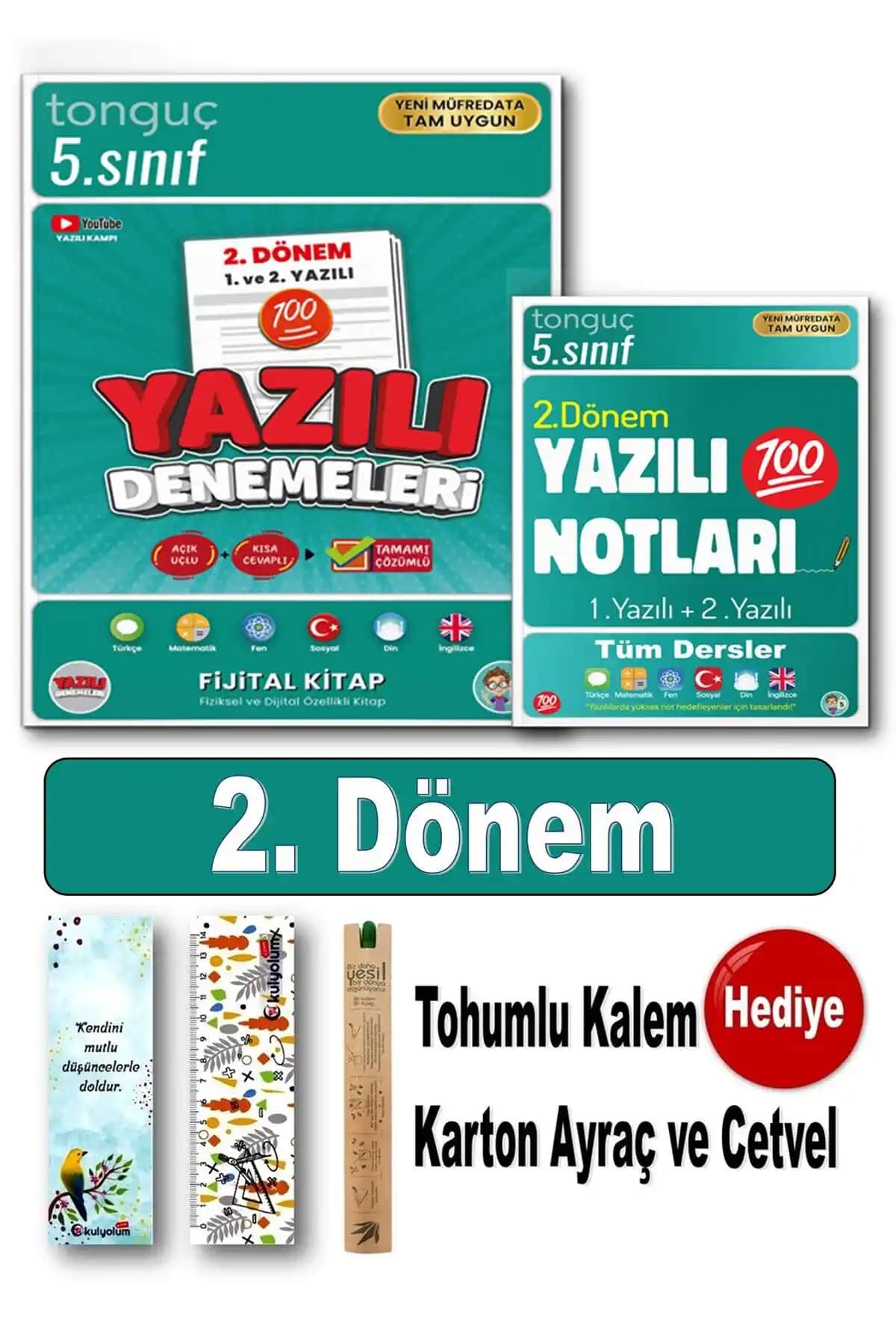 Tonguç Yayınları 5. Sınıf 2. Dönem Notlar ve Denemeler Eğitim Seti