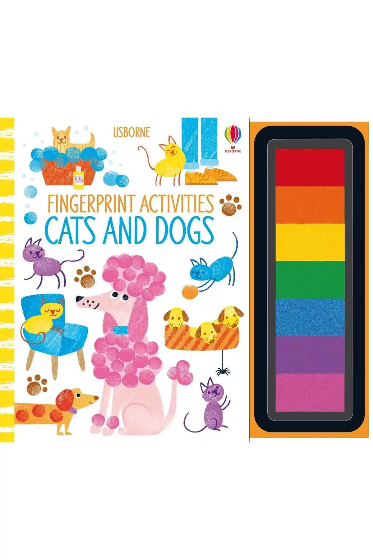 Usborne Parmak İzi Etkinlikleri Kediler ve Köpekler Çocuklar İçin Yaratıcı Sanat Kitabı