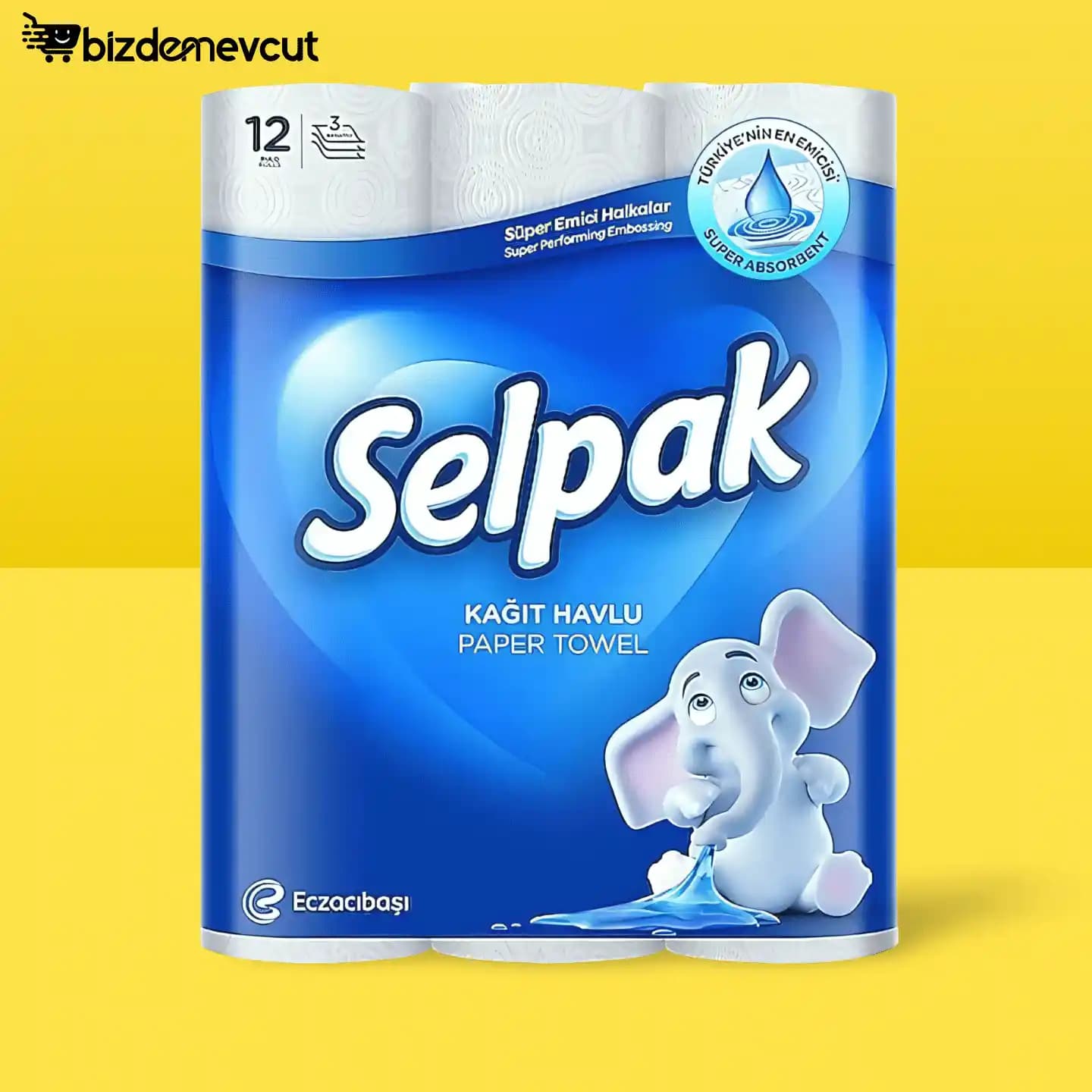 Selpak Havlu 12'li Paket ile Günlük Temizlik ve Hijyen Kolaylığı Sağlayın