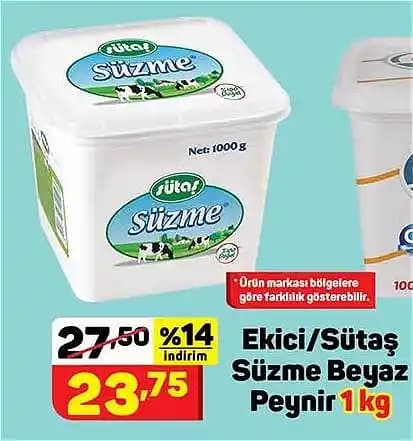 Sütaş Süzme Peynir 1 Kg: Kaliteli ve Lezzetli Türk Mutfağı İçin Uygun Peynir Seçeneği