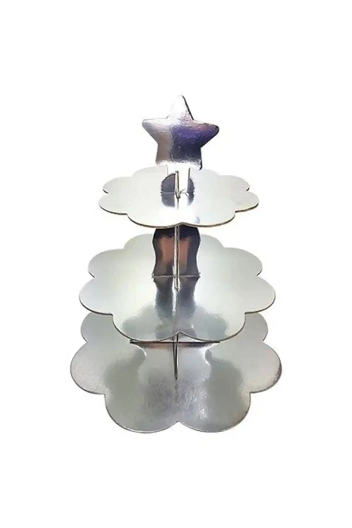 Aşkın Parti Evi Gümüş Cupcake Standı: Şık ve Dayanıklı Sunum Çözümü