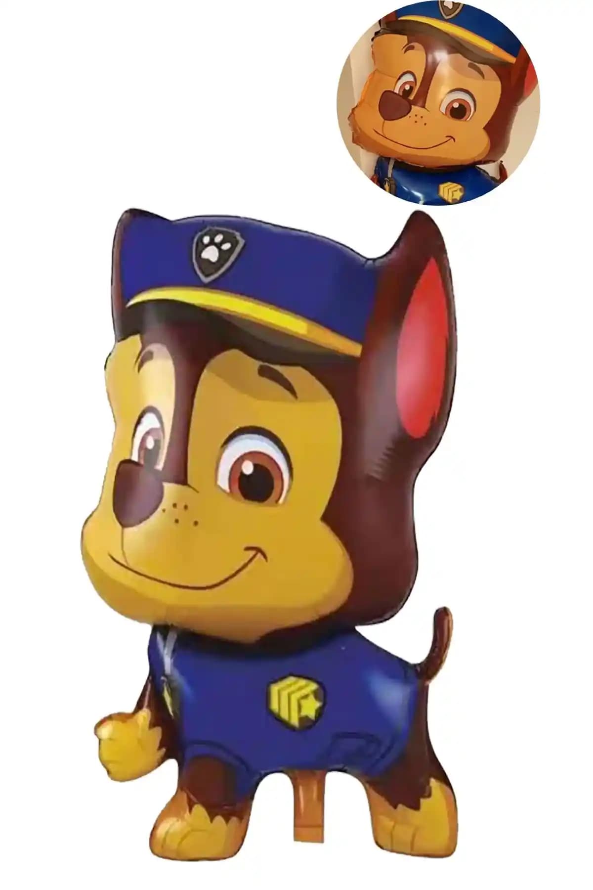 Çocuk Partileri İçin Paw Patrol Chase Temalı Folyo Balonları ve Renkli Süsleme Seçenekleri