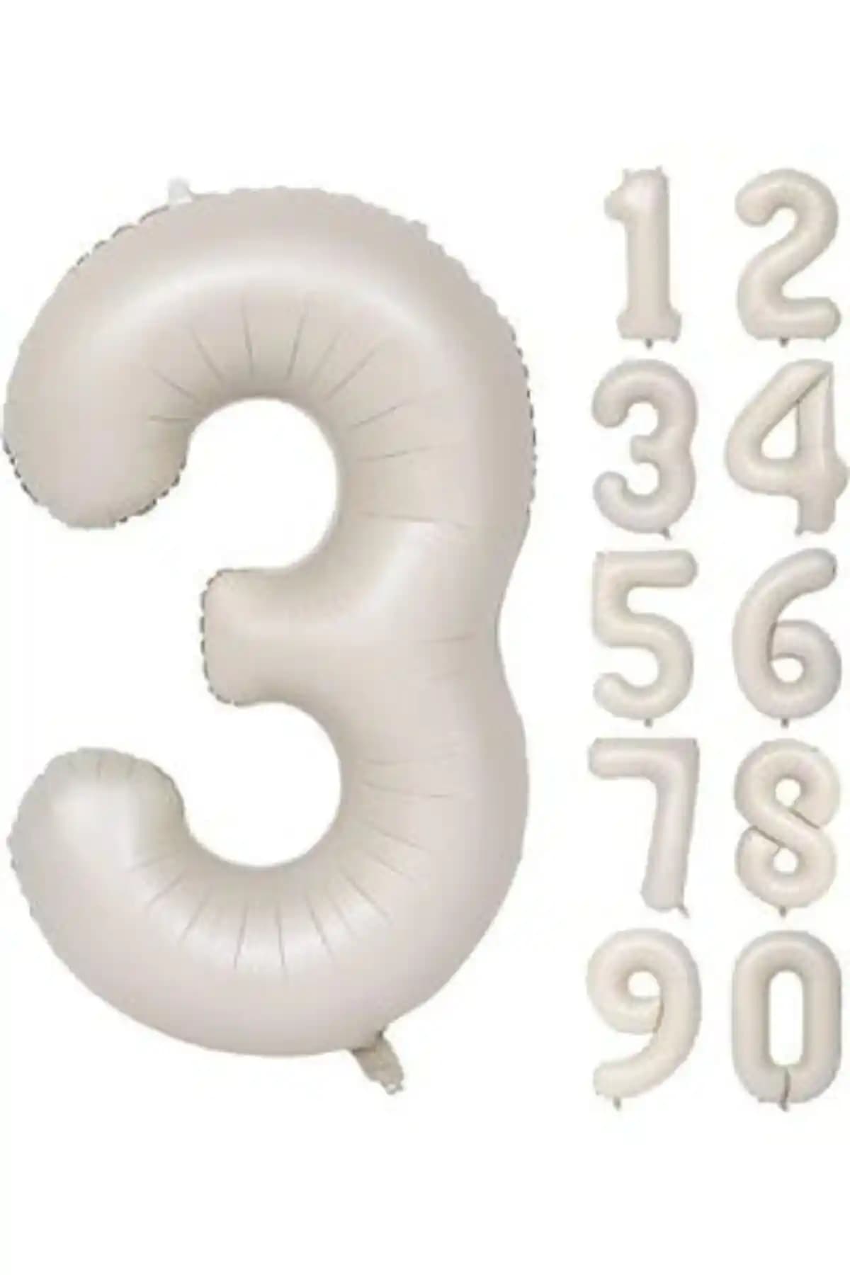 Genel Markalar 3 Yaş 74 Cm Renkli Rakam Folyo Balonu Doğum Günü ve Kutlamalar İçin