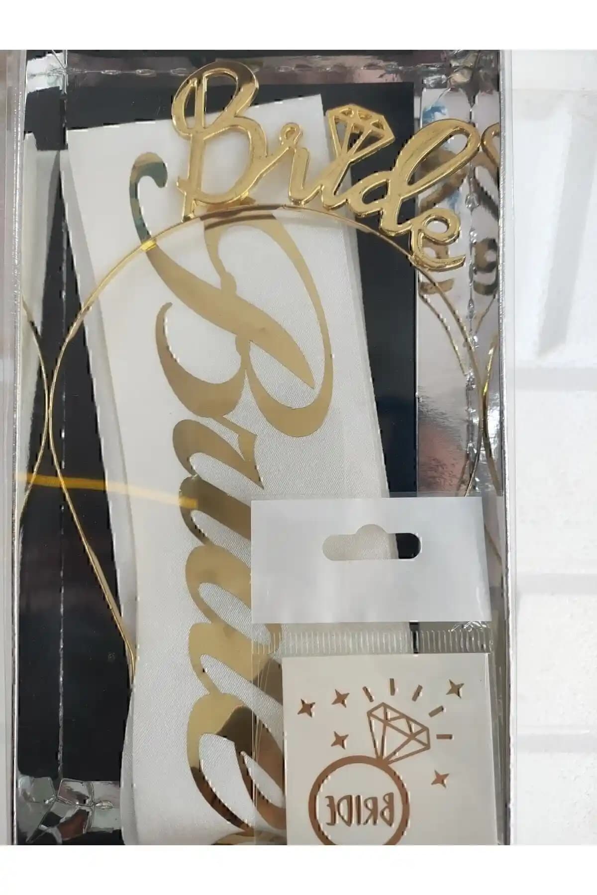Genel Markalar Gold Bride Taç ve Kuşak Seti: Zarif ve Şık Düğün Aksesuarları