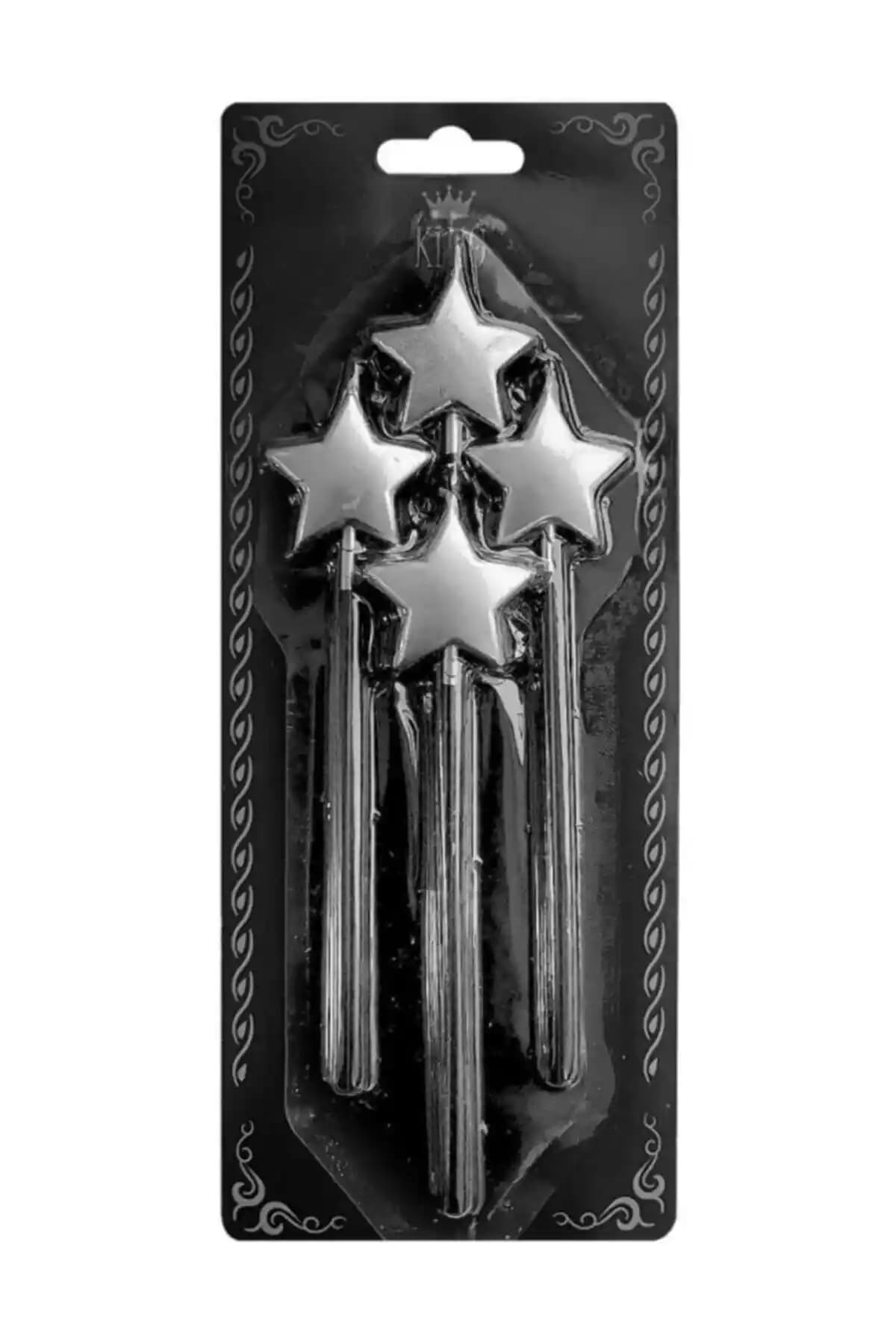 Gümüş Yıldız Mum Seti Dekoratif ve Şık Tasarımıyla Ortamınıza Zarafet Katar