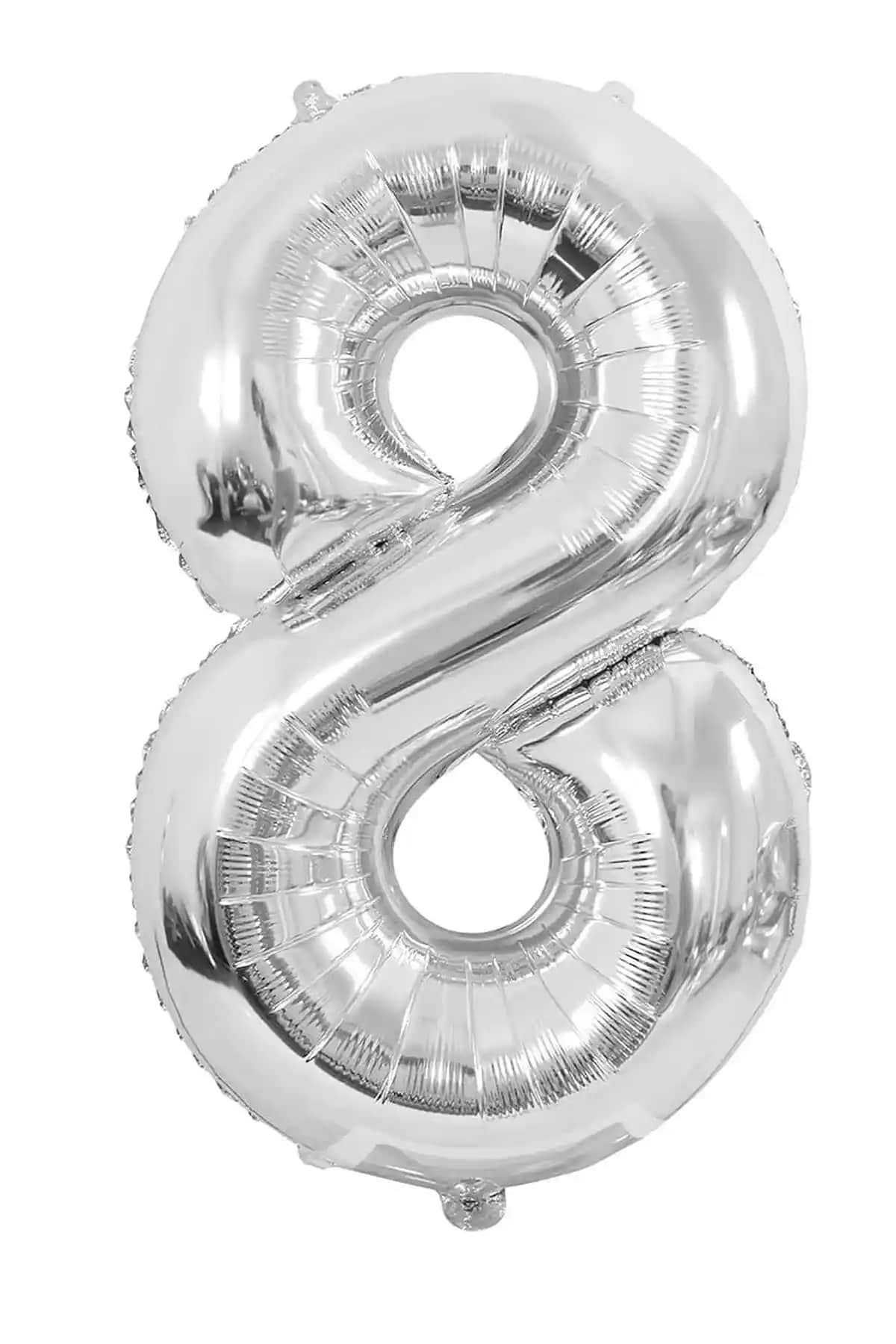 Parti Dolabı 100 Cm Gümüş Gri Folyo Balonlar ile Şık ve Etkileyici Dekorasyon