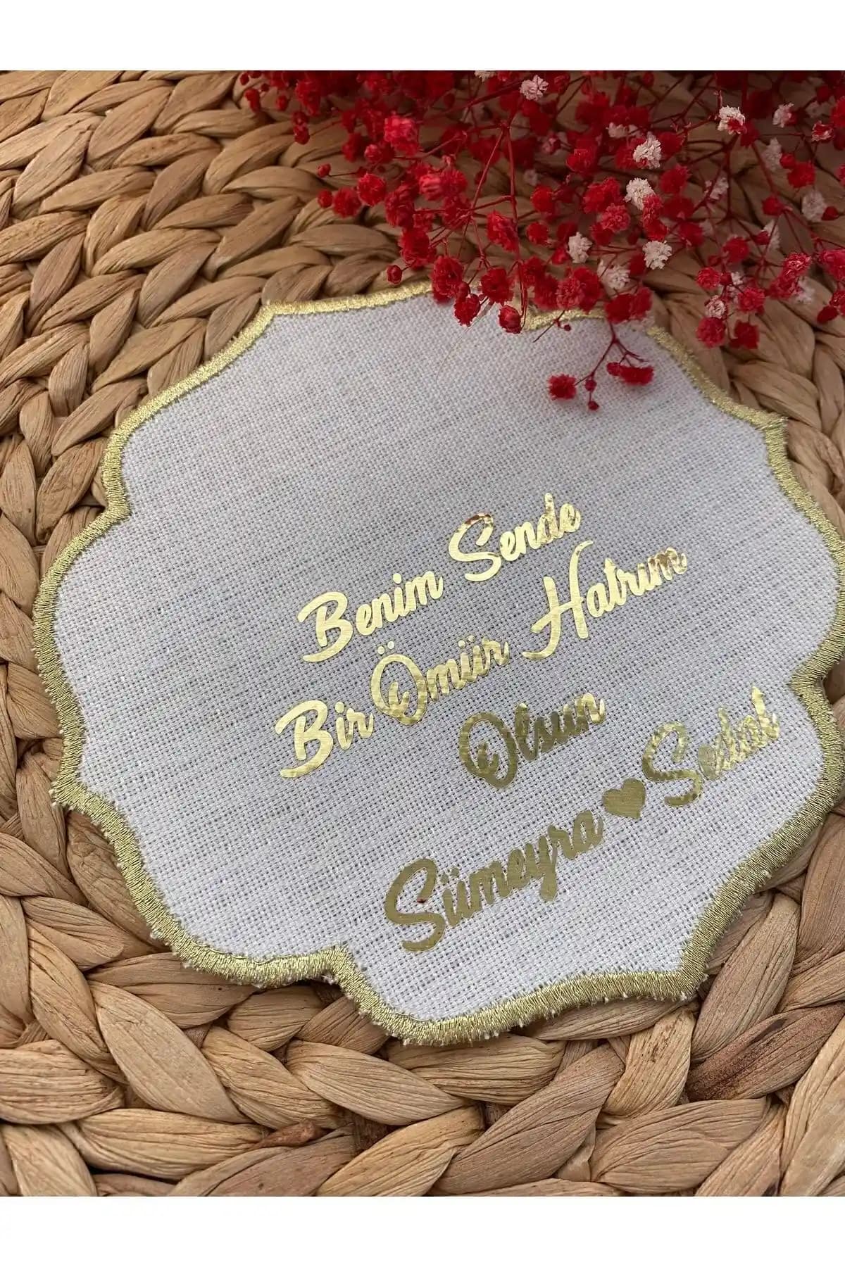 Rima Tasarım İsim Özel Gold Baskılı Peçete: Düğün ve Özel Kutlamalar İçin Şık ve Kişiselleştirilebilir