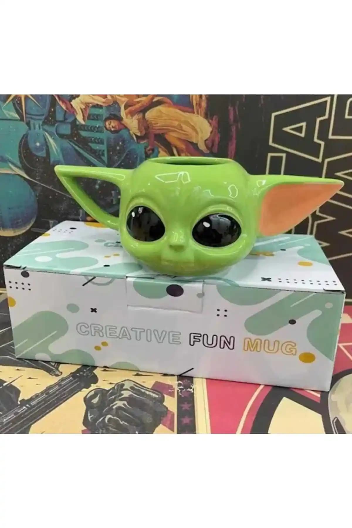 Baby Yoda 3D Kupa Mug Star Wars Koleksiyonları İçin Özel Tasarım Seramik Kupa