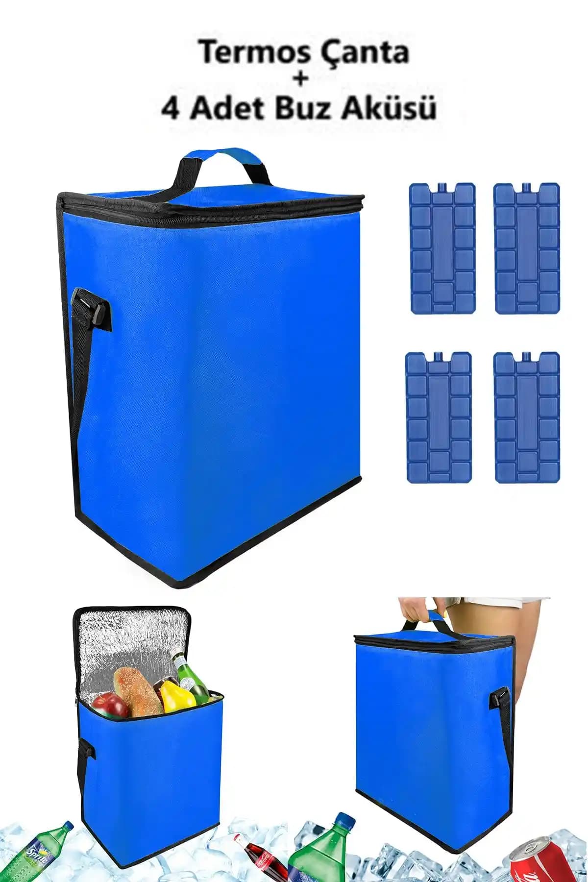 Çok Amaçlı Termos Çanta ve Buz Aküsü Seti ile Outdoor ve Günlük Kullanım Kolaylığı