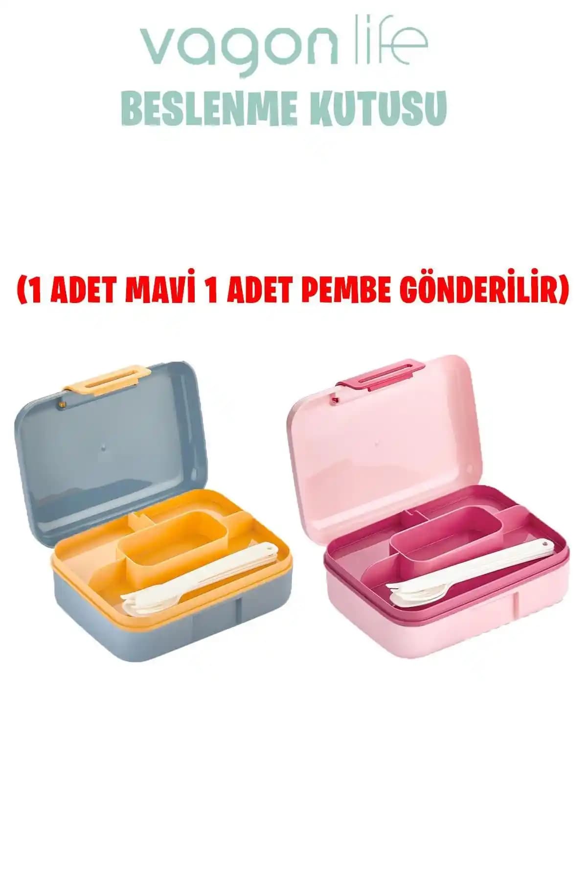 Vagonlife 2 Katlı Beslenme Kutusu Çocuklar İçin Güvenli ve Pratik Tasarım