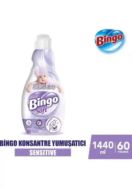 Hassas Ciltler İçin Güvenli ve Kalıcı Koku Bırakan Bingo Konsantre Yu<muş>atıcı Sensitive