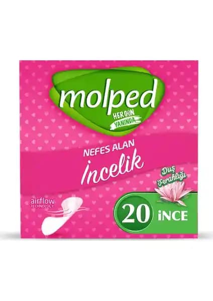 Molped Günlük Ped İnce Duş Ferahlığı: Nefes Alabilen ve Güvenilir Günlük Hijyen Çözümü