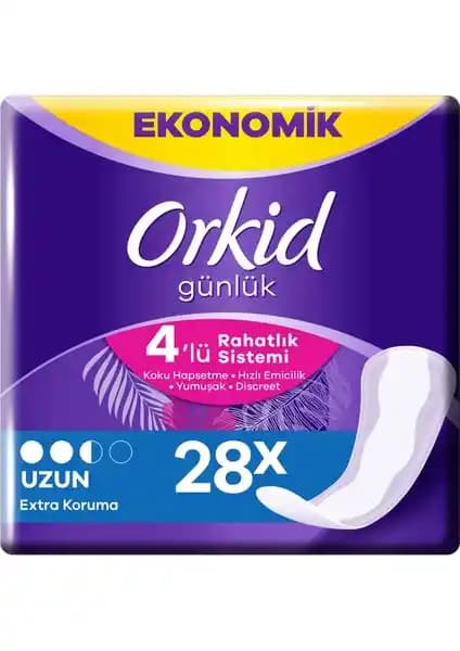 Orkid Günlük Ekstra Koruma Uzun Pedler: Yüksek Emicilik ve Güvenlik Sağlayan Günlük Pedler