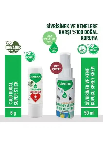 Siveno Doğal ve Güvenilir Sineklik ve Kene Kovucu Çözümleri Ürünleri Tanıtımı ve Özellikleri