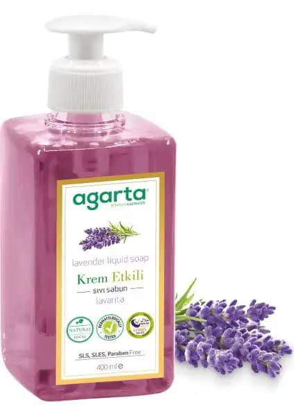 Agarta Lavanta Doğal Krem Etkili Sıvı Sabun Cilt Dostu Temizlik ve Nemlendirici Özellikler