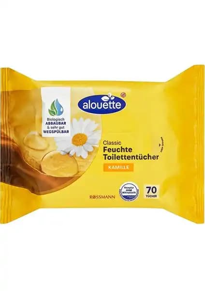Alouette 70'li Papatyalı Islak Tuvalet Kağıdı - Hassas Ciltler İçin Güvenilir Temizlik