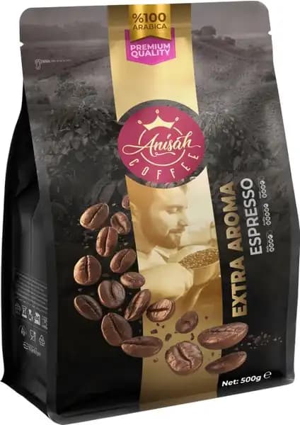 Anisah Coffee 500G Arabica Espresso Çekirdek Kahve Narin Aroma ve Dengeli Lezzet