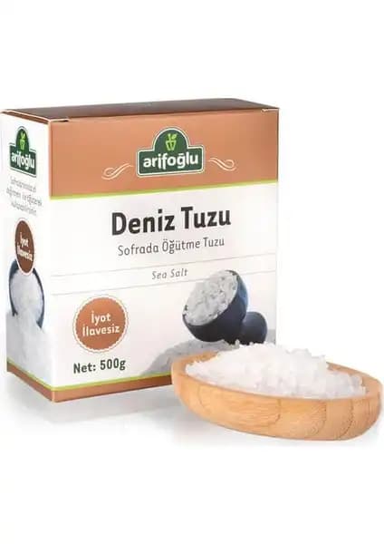 Arifoğlu Deniz Tuzu 500 Gram Doğal ve Sağlıklı Gıda Ürünü