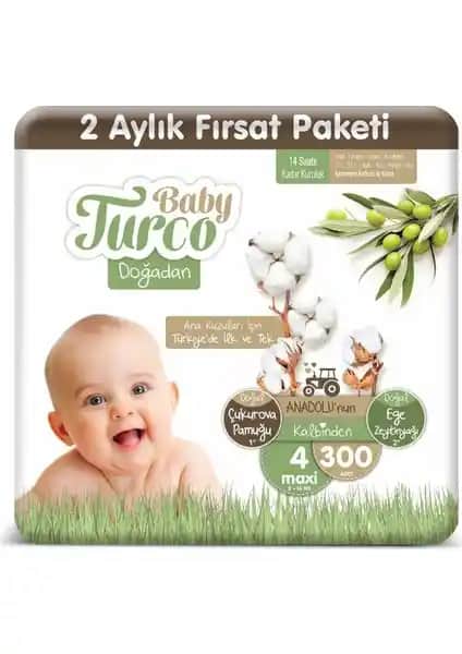 Baby Turco Doğadan 4 Numara Bebek Bezi: Doğal İçeriklerle Güvenli ve Konforlu Kullanım