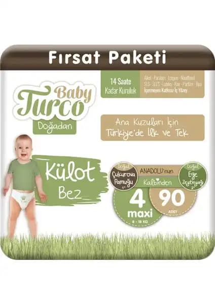 Baby Turco Doğadan Külot Bez 8-19 kg Arası Bebekler İçin Güvenilir ve Konforlu Çözüm