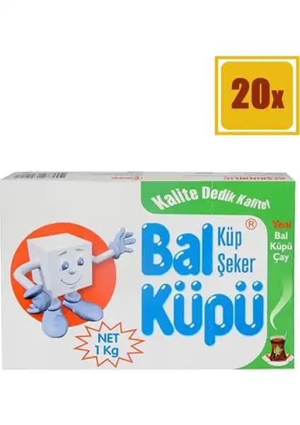 Bal Küpü Küp Şeker 1000 gr 20'li Set Pratik Tatlandırıcı Kullananlar İçin Uygun