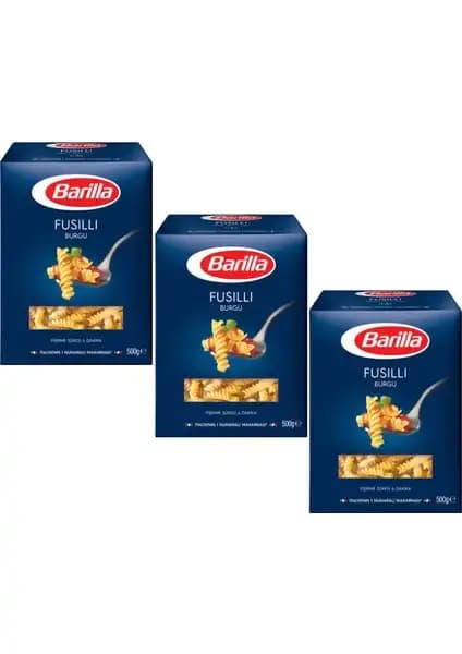 Barilla Burgu Makarna (Fusilli) 500 Gr x 3 Paket - Yüksek Kaliteli Spiral Makarna