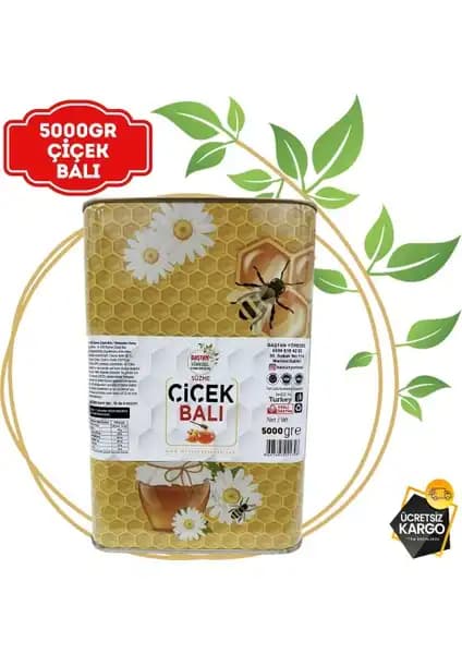 Baştan Yöresel 5kg Yayla Çiçek Balı Doğal Lezzet ve Sağlık Kaynağı