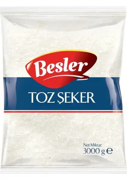 Beşler Besler 3 Kg Toz Şeker Kaliteli ve Güvenilir Mutfak Tatlandırıcısı