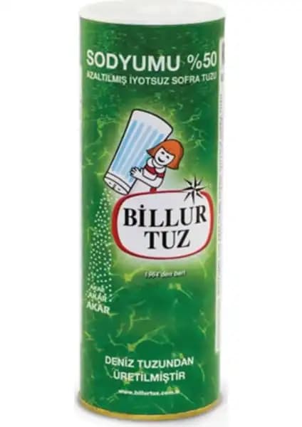 Billur Tuz Rafine Sodyumu %50 Azaltılmış İyotsuz 500 gr - Sağlıklı ve Pratik Kullanım