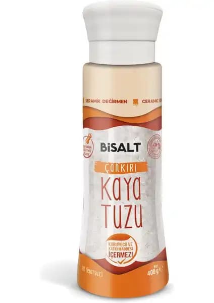 Bisalt Çankırı Kaya Tuzu Değirmen 400 g: Saf ve Doğal Lezzet İçin Modern Mutfak Seçeneği