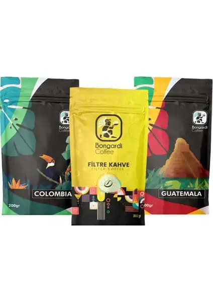 Bongardi Coffee Yöresel Filtre Kahve Seti: Zengin Aromalar ve Farklı Bölgelerden Kahve Lezzetleri