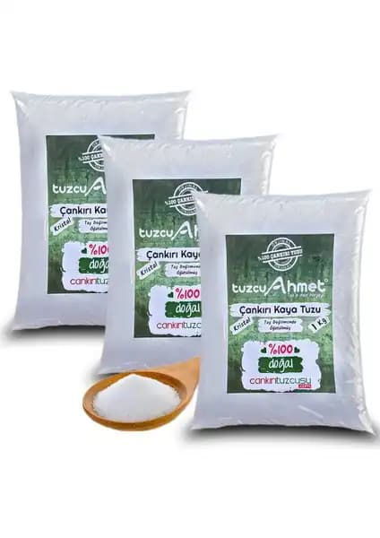 Çankırı Kaya Tuzu 3 Kg Kristal Doğal Mineral Zenginleştirilmiş Tuz Ürünü