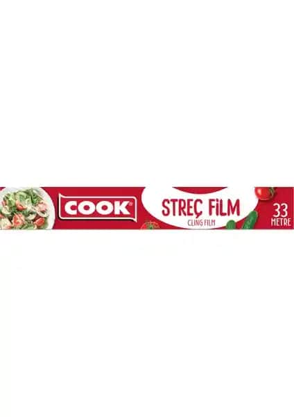 Cook Strech Film 30 cm x 33 m - Dayanıklı ve Çok Yönlü Paketleme Çözümü