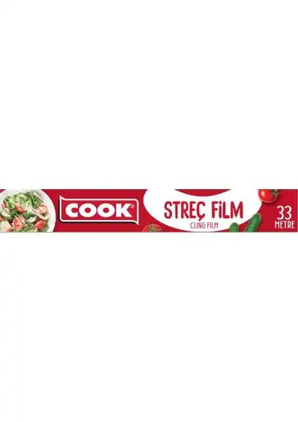 Cook Strech Film 30 cm x 33 m - Dayanıklı ve Çok Yönlü Paketleme Çözümü