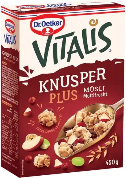 Dr. Oetker Vitalis Knusper Çıtır Multi Meyveli Müsli Sağlıklı ve Lezzetli Bir Kahvaltı Seçeneği