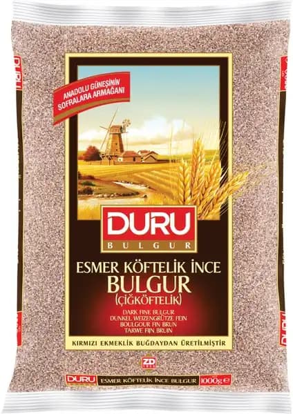 Duru Esmer Çiğ Köftelik Bulgur 1 kg - Kaliteli ve Doğal Pratik Lezzet Kaynağı