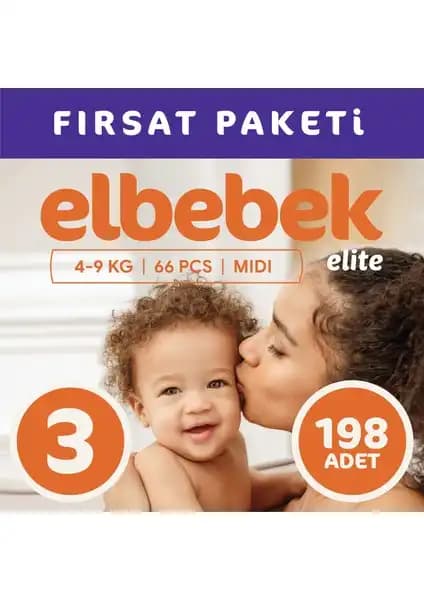 Elbebek Elite Bebek Bezi 3 Numara Güvenilir ve Konforlu Bebek Bakım Ürünü