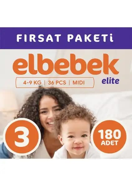 Elbebek Elite Bebek Bezi 3 Numara Konfor ve Güvenlik İçin İdeal Seçenek