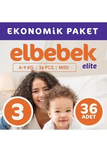 Elbebek Elite Bebek Bezi 3 Numara: Yüksek Emicilik ve Konfor Sunan Bebek Bezi
