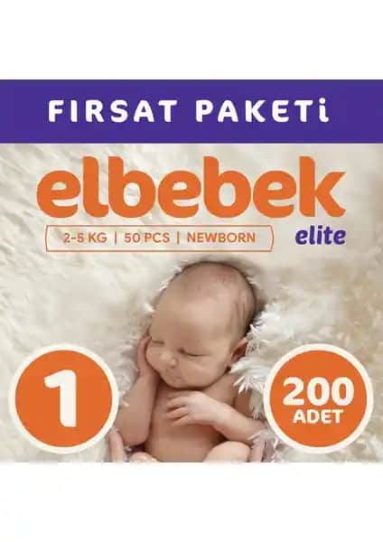 Elbebek Elite Yenidoğan Bebek Bezi 1 Numara Güvenli ve Konforlu Kullanım İçin