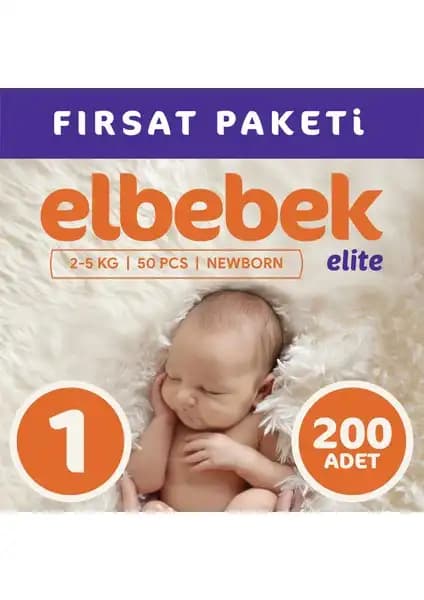 Elbebek Elite Yenidoğan Bebek Bezi 1 Numara Güvenli ve Konforlu Kullanım İçin