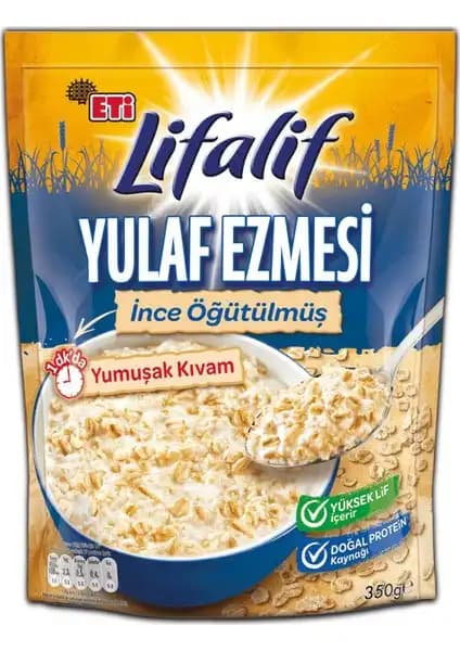 Eti Lifalif Yulaf Ezmesi İnce Öğütülmüş Doğal ve Sağlıklı Kahvaltı Seçeneği