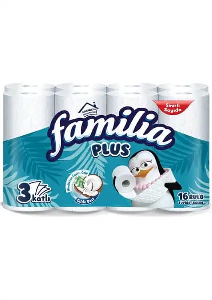 Familia Plus Coconut Özlü Tuvalet Kağıdı 16 Rulo, Doğal İçerik ve Yumuşaklık Sunar
